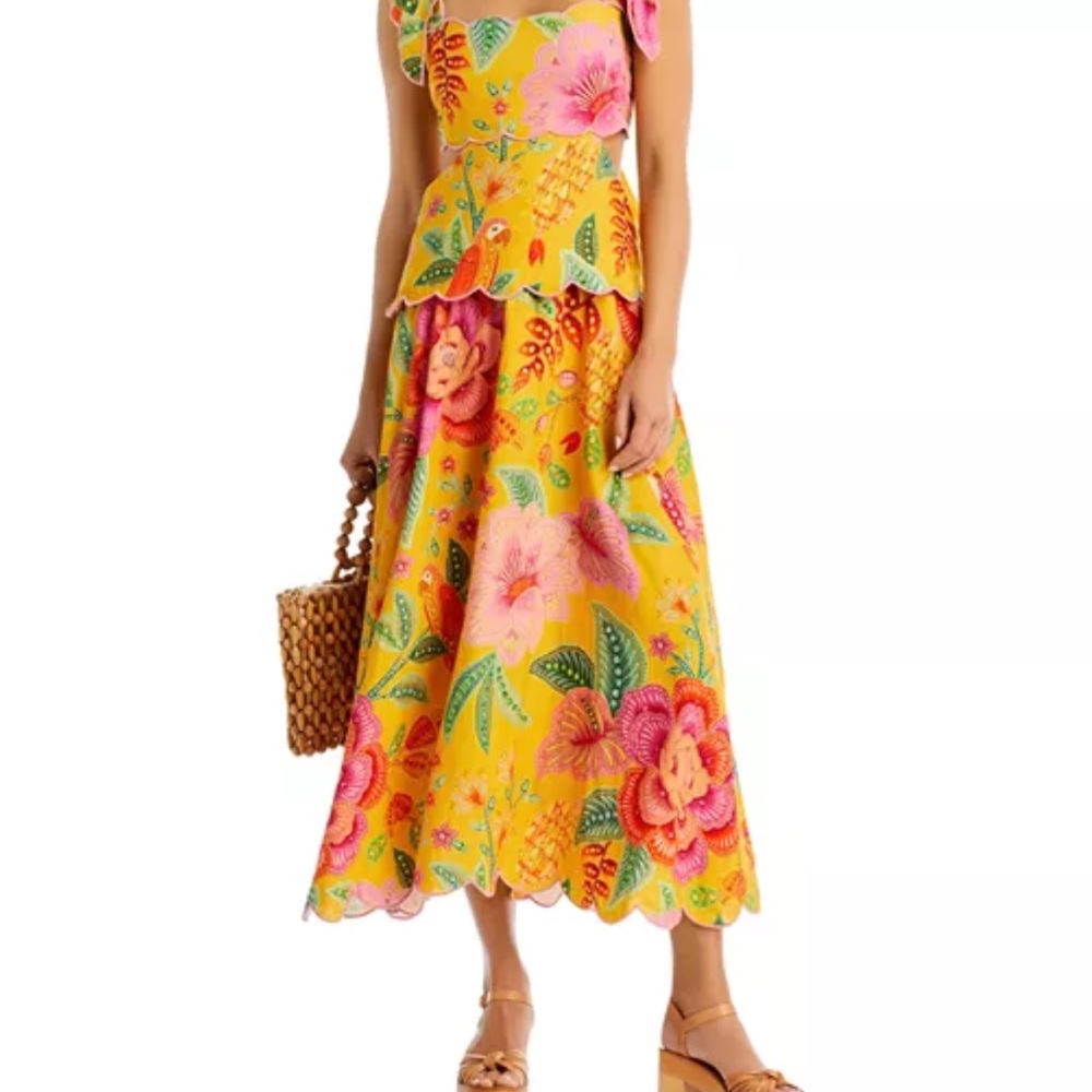 FARM Rio Vibrant Floral Midi Dress